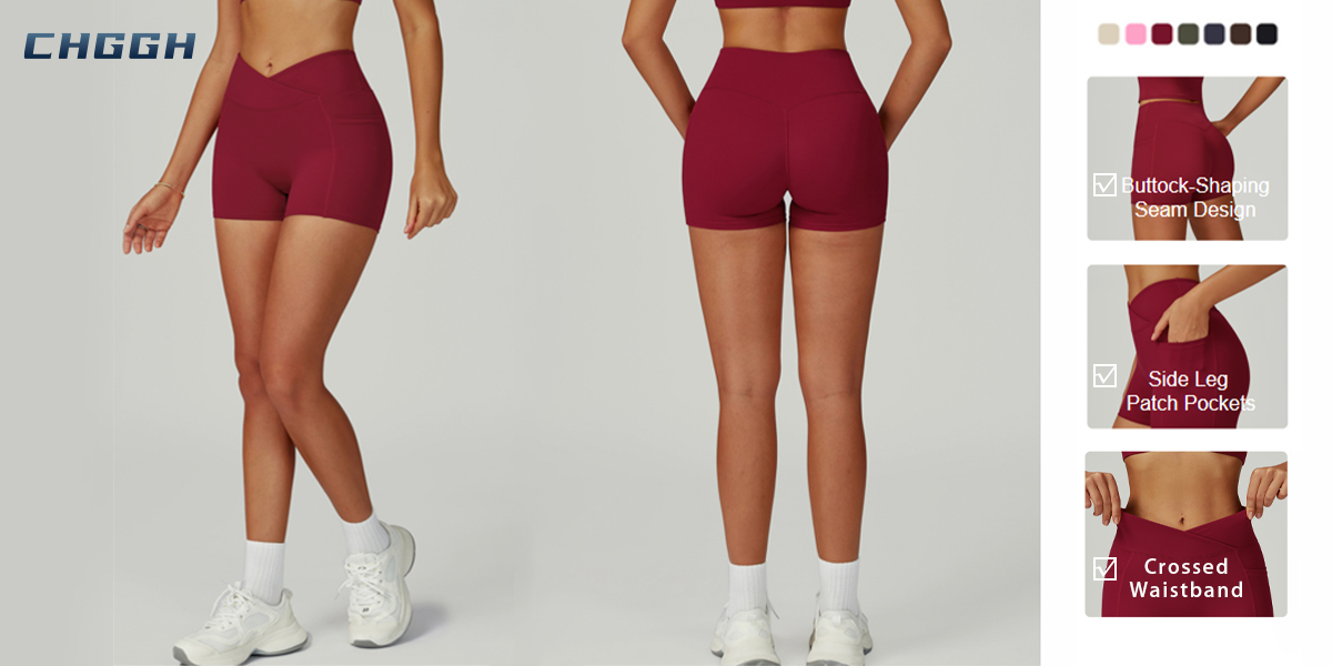 high-waisted yoga shorts