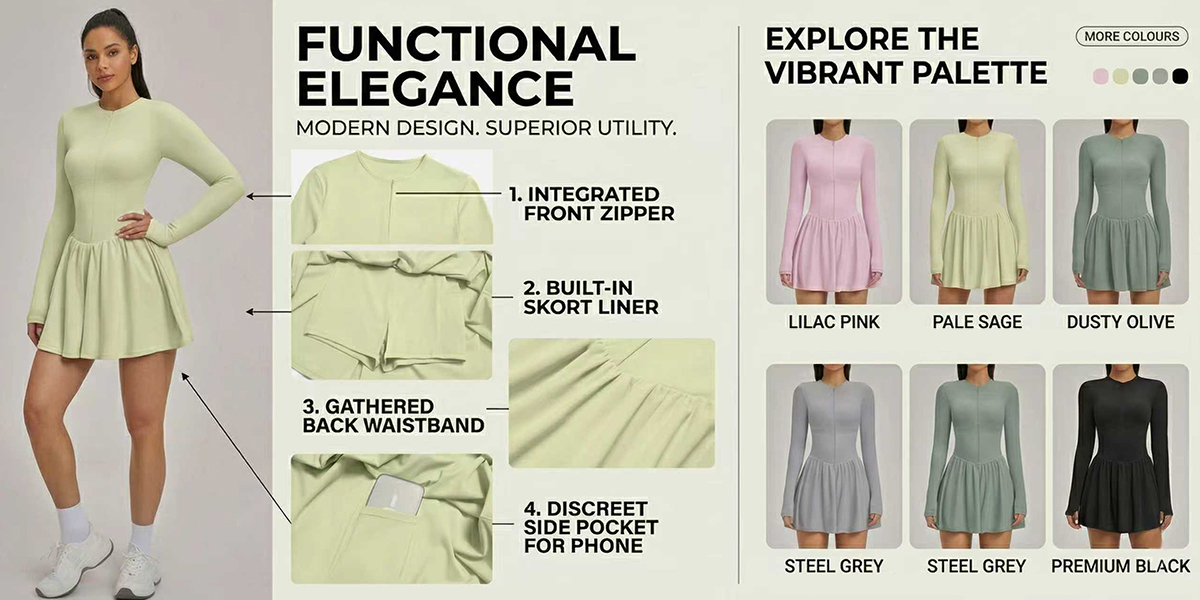 Long-Sleeve Golf Dress