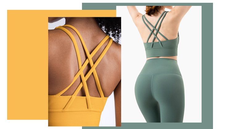 Verschiedene Arten von Crossback Sportsbra-Designs